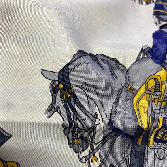 Hermes scarf Carre 90 Navy Blue Silk100% - Picture 11 of 13